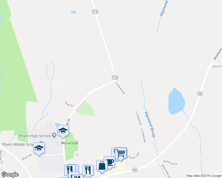 map of restaurants, bars, coffee shops, grocery stores, and more near 202 Wall Street in Hebron