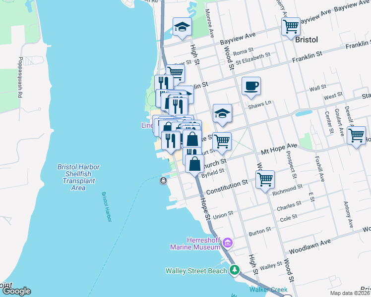 map of restaurants, bars, coffee shops, grocery stores, and more near in Bristol