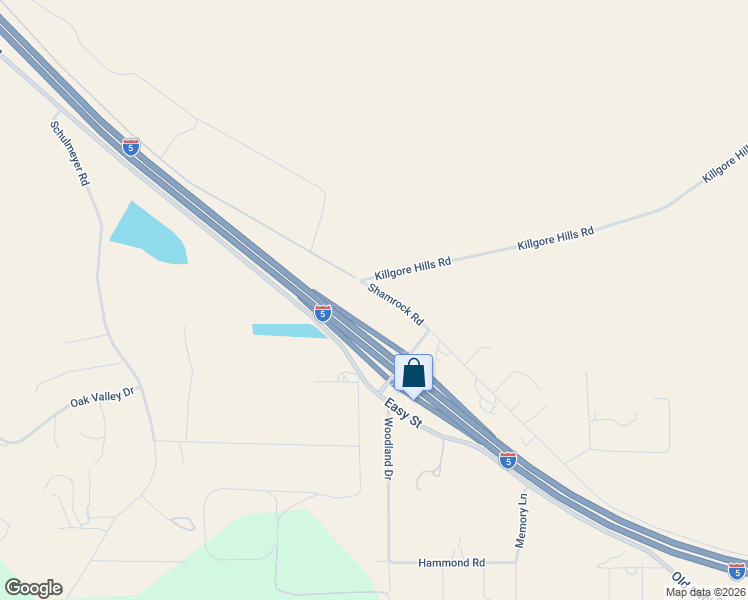 map of restaurants, bars, coffee shops, grocery stores, and more near 5101 Shamrock Road in Yreka