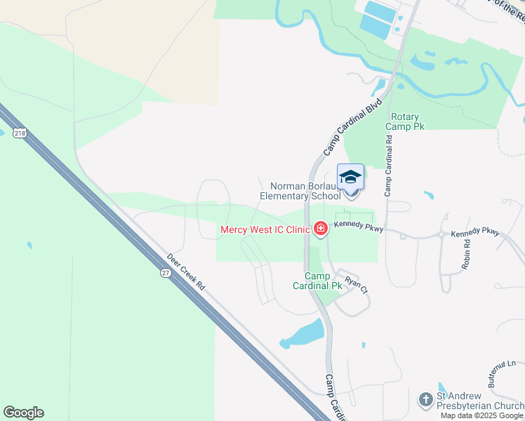 map of restaurants, bars, coffee shops, grocery stores, and more near 1160 Kennedy Parkway in Coralville