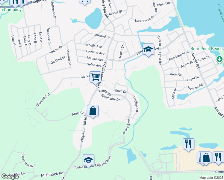 map of restaurants, bars, coffee shops, grocery stores, and more near 24 Enzo Drive in Coventry