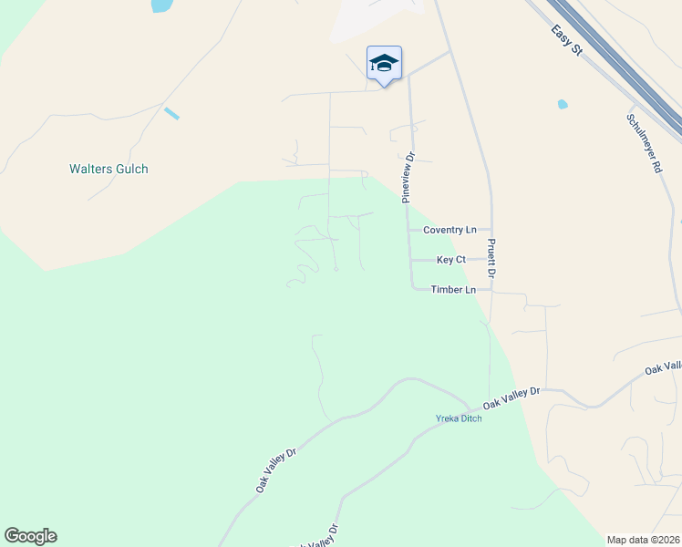 map of restaurants, bars, coffee shops, grocery stores, and more near 4232 Travis Heights Road in Yreka