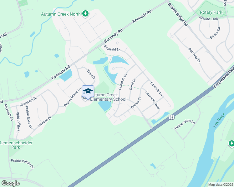 map of restaurants, bars, coffee shops, grocery stores, and more near 1469 Crimson Lane in Yorkville