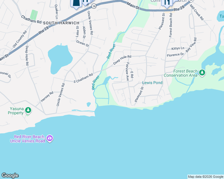 map of restaurants, bars, coffee shops, grocery stores, and more near 60 Sea Shells Drive in Chatham