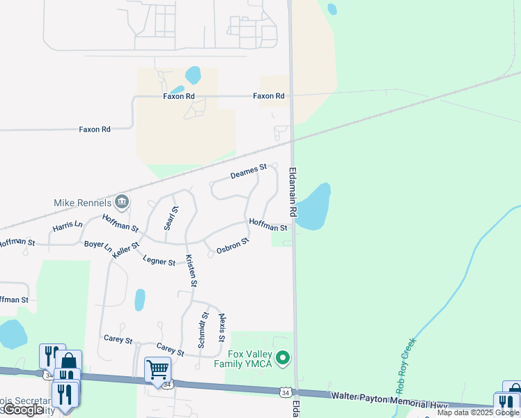 map of restaurants, bars, coffee shops, grocery stores, and more near 625 Deames Street in Plano