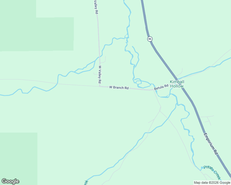 map of restaurants, bars, coffee shops, grocery stores, and more near West Branch Road in Smethport