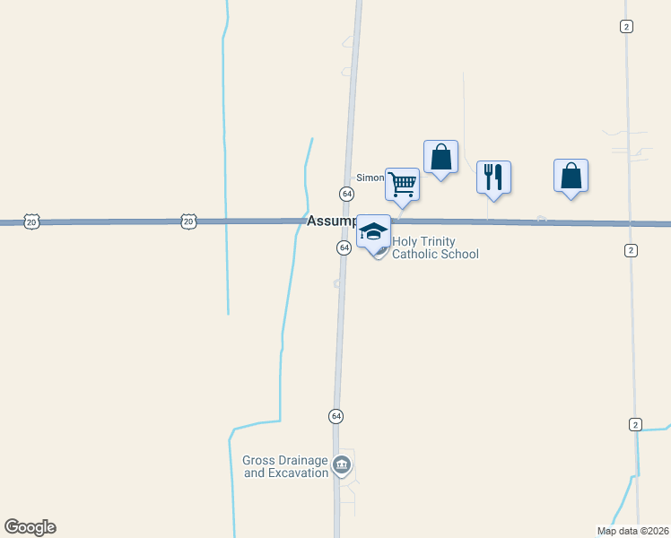 map of restaurants, bars, coffee shops, grocery stores, and more near 13863 Ohio 64 in Swanton