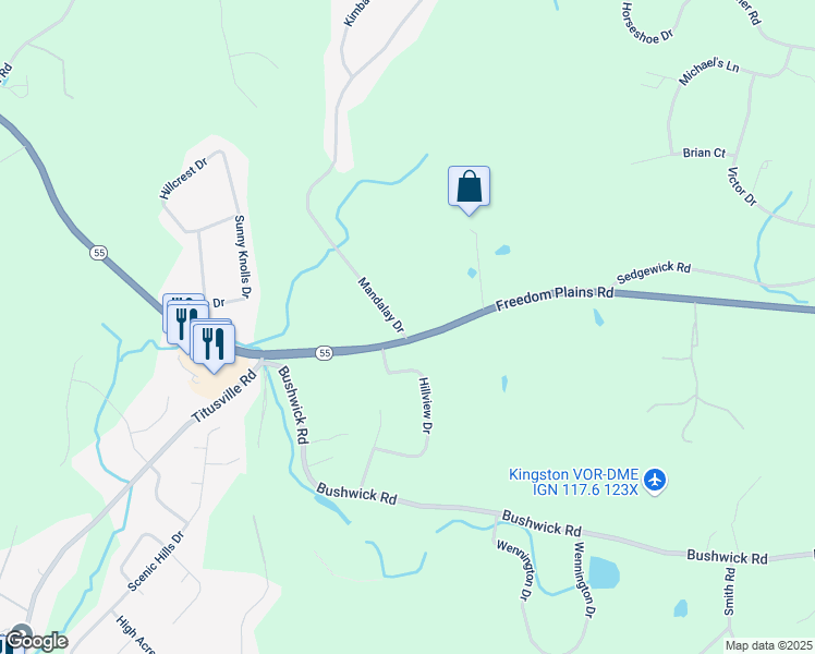 map of restaurants, bars, coffee shops, grocery stores, and more near in Dutchess County