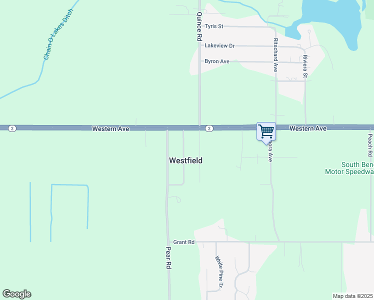 map of restaurants, bars, coffee shops, grocery stores, and more near 56610 Windsor Avenue in South Bend