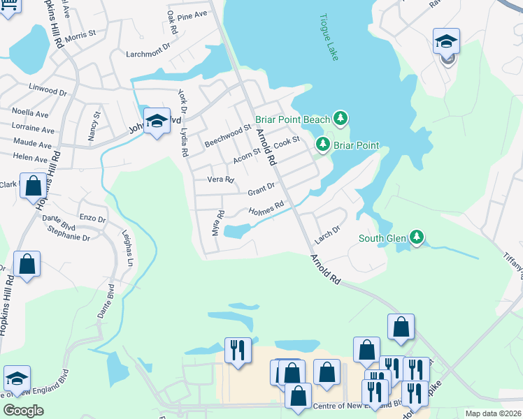 map of restaurants, bars, coffee shops, grocery stores, and more near 10 Holmes Road in Coventry