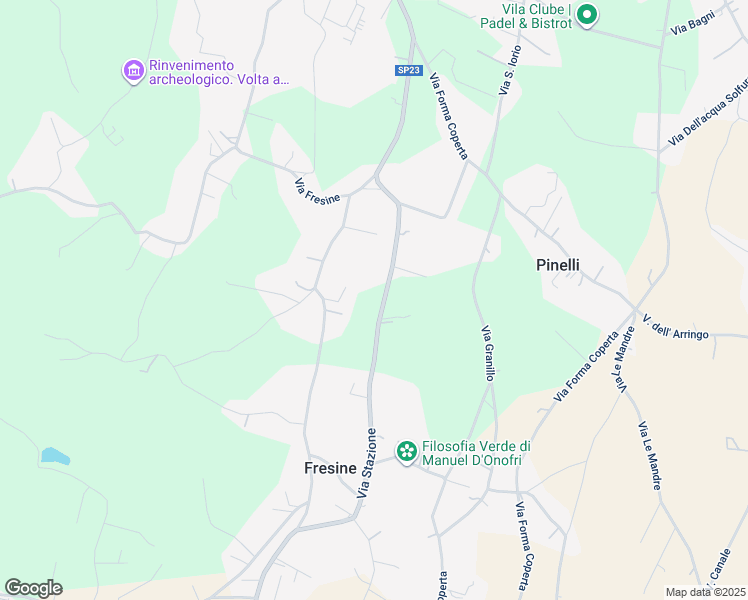 map of restaurants, bars, coffee shops, grocery stores, and more near 145 Via Stazione in Fresine