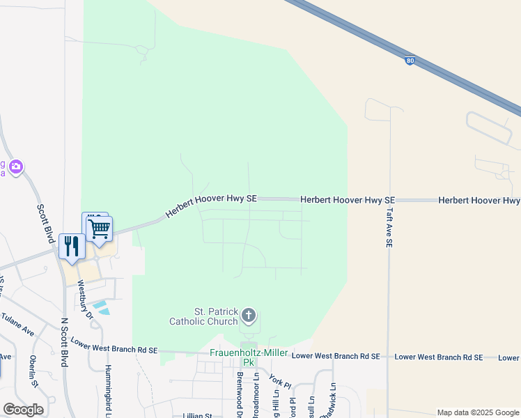 map of restaurants, bars, coffee shops, grocery stores, and more near 4100 Unbridled Avenue in Iowa City