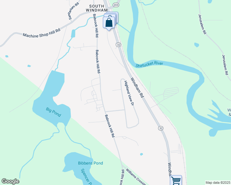 map of restaurants, bars, coffee shops, grocery stores, and more near 11 Blueberry Lane in Windham