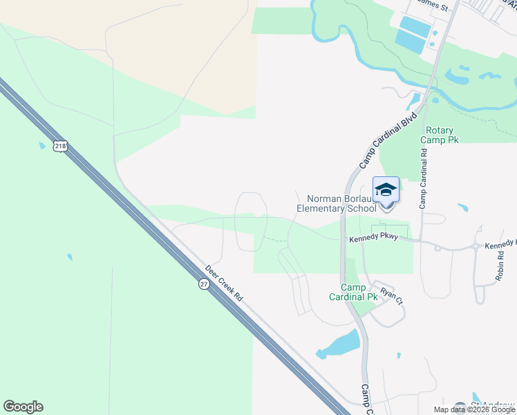 map of restaurants, bars, coffee shops, grocery stores, and more near 3636 Deer Creek Road Southeast in Iowa City