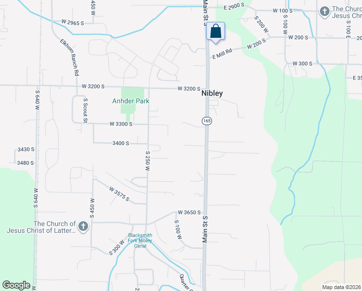 map of restaurants, bars, coffee shops, grocery stores, and more near 79 West 3400 South in Nibley