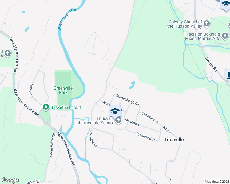 map of restaurants, bars, coffee shops, grocery stores, and more near 119 Rothenburgh Road in Poughkeepsie