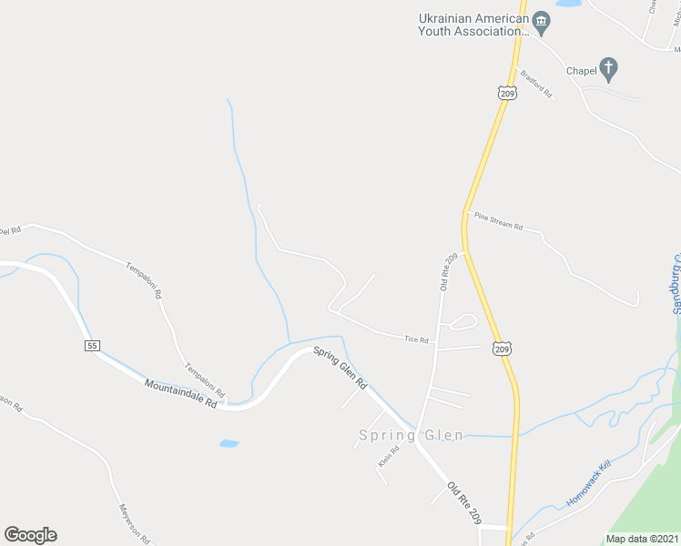 map of restaurants, bars, coffee shops, grocery stores, and more near 74 Tice Road in Ellenville