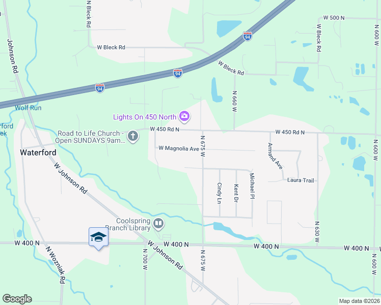 map of restaurants, bars, coffee shops, grocery stores, and more near 6792 West Magnolia Avenue in Michigan City