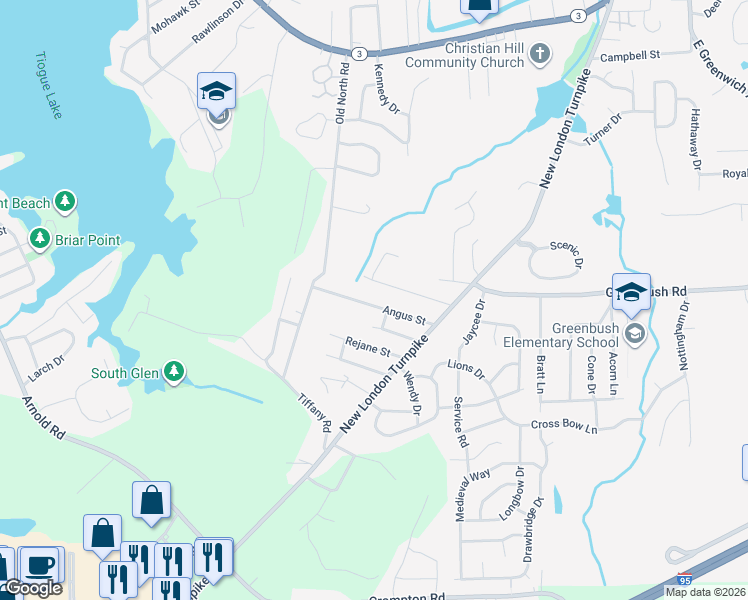 map of restaurants, bars, coffee shops, grocery stores, and more near 51 Angus Street in Coventry