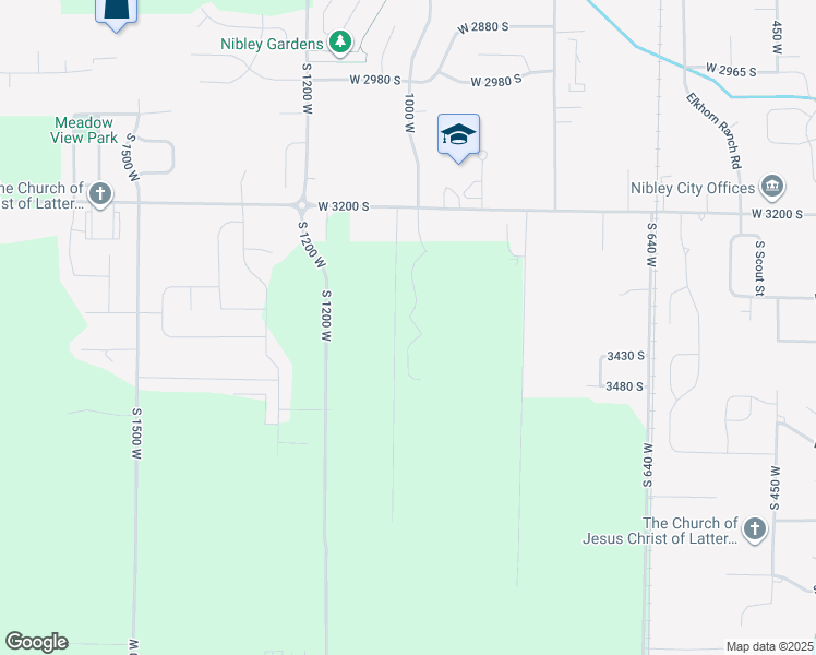 map of restaurants, bars, coffee shops, grocery stores, and more near 1008 West 3410 South in Nibley