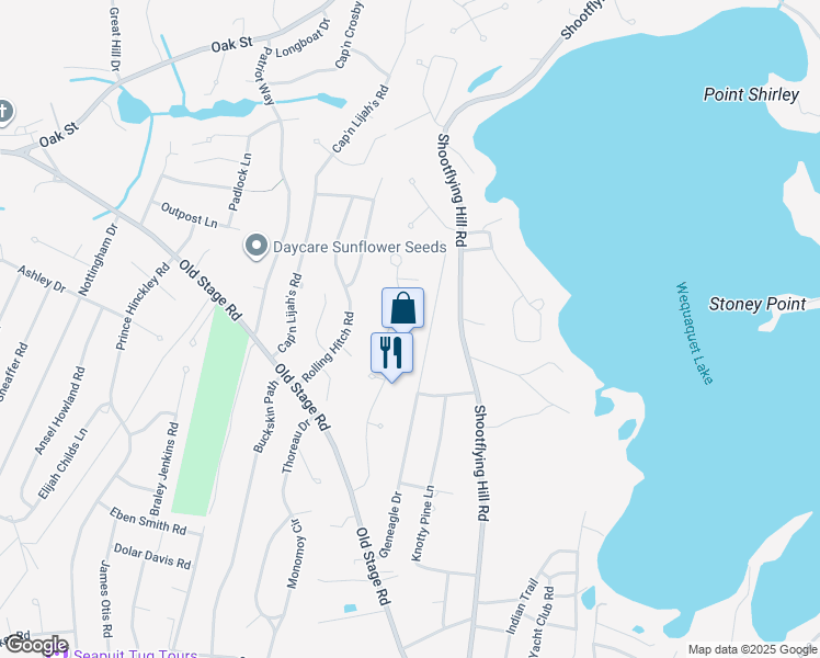map of restaurants, bars, coffee shops, grocery stores, and more near 238 White Oak Trail in Barnstable
