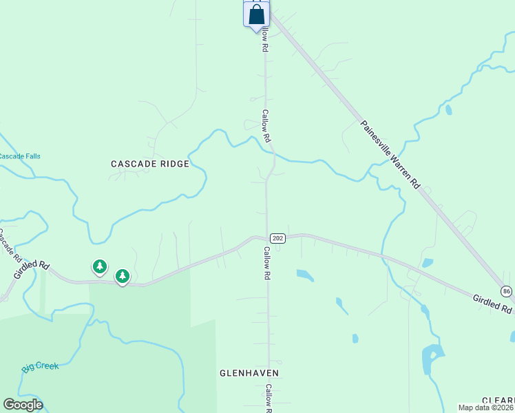 map of restaurants, bars, coffee shops, grocery stores, and more near 7286 Callow Road in Painesville