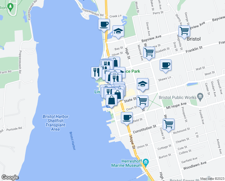 map of restaurants, bars, coffee shops, grocery stores, and more near 30 Bradford Street in Bristol