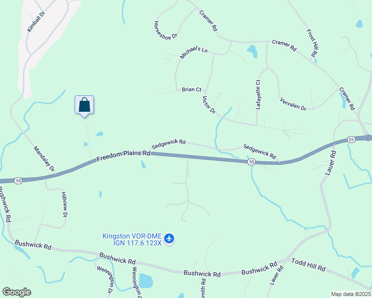 map of restaurants, bars, coffee shops, grocery stores, and more near 897 State Route 55 in Poughkeepsie