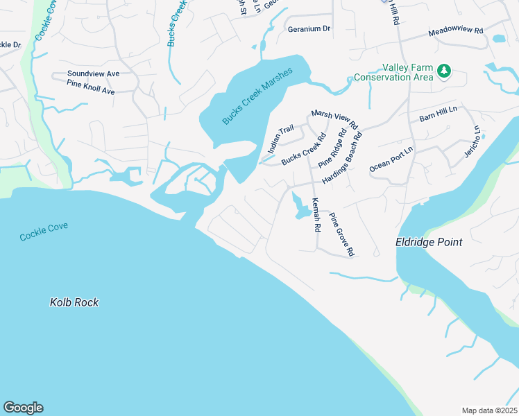 map of restaurants, bars, coffee shops, grocery stores, and more near 38 Buena Vista Road in Chatham