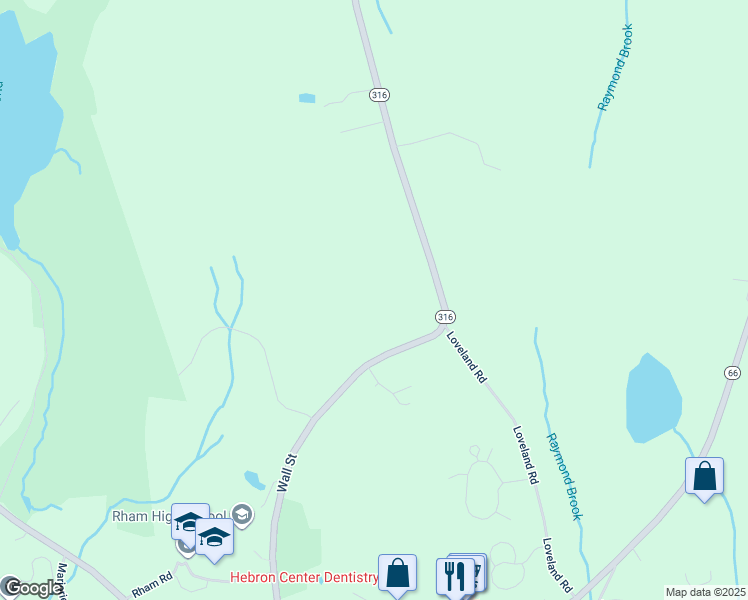 map of restaurants, bars, coffee shops, grocery stores, and more near 181 Wall Street in Hebron