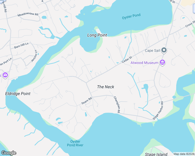 map of restaurants, bars, coffee shops, grocery stores, and more near 371 Cedar Street in Chatham