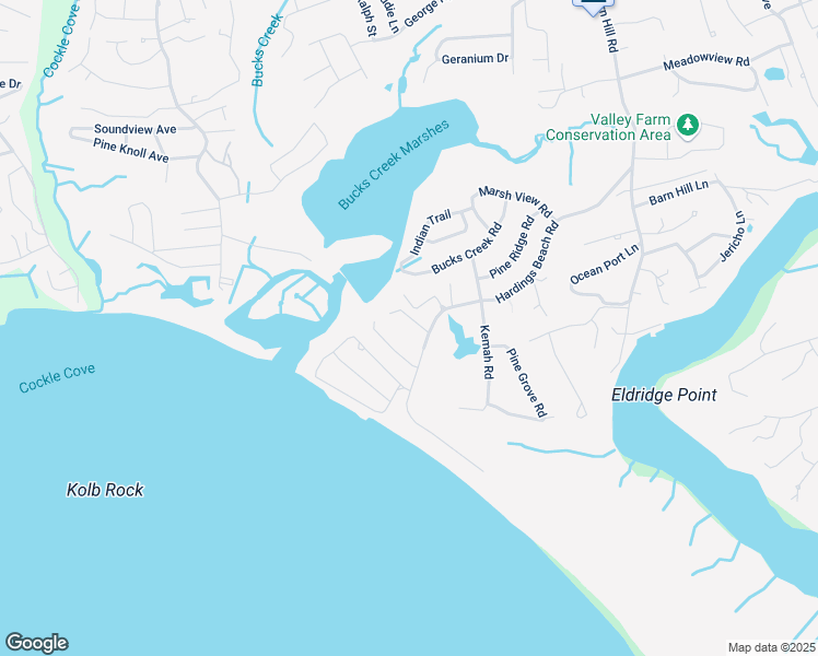 map of restaurants, bars, coffee shops, grocery stores, and more near 38 Buena Vista Road in Chatham