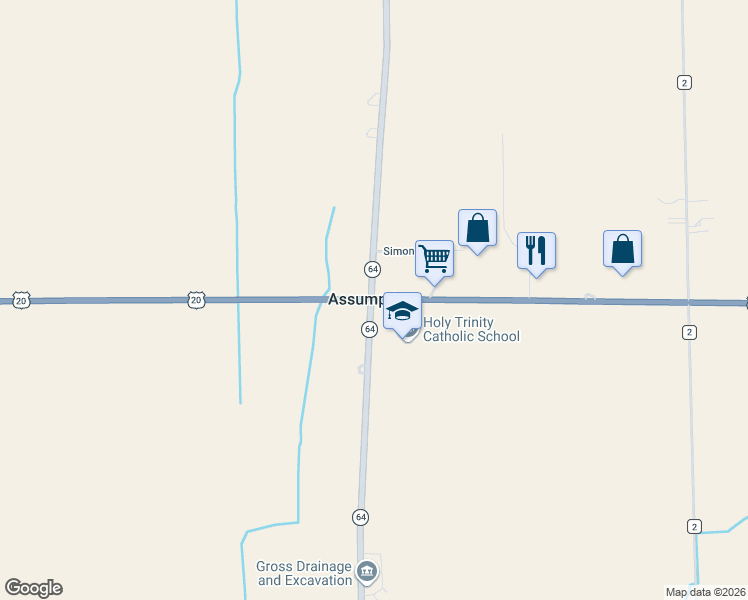 map of restaurants, bars, coffee shops, grocery stores, and more near 2699 Highway 120 in Metamora