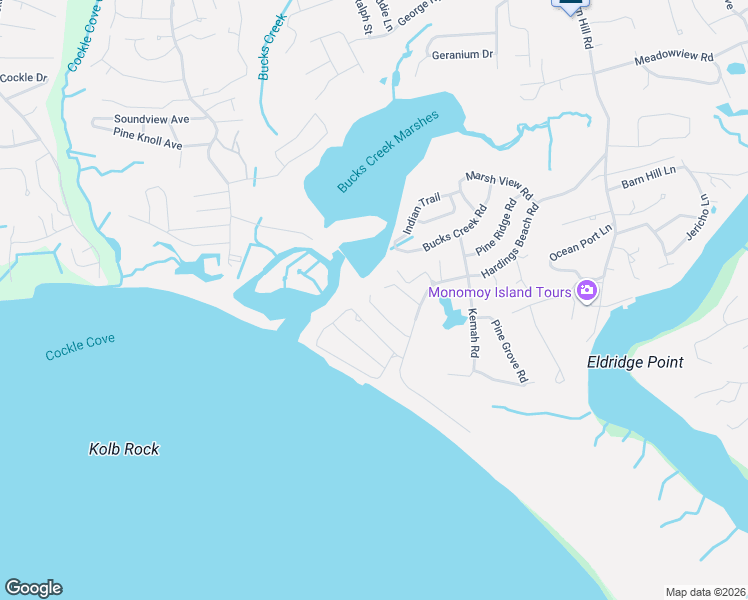 map of restaurants, bars, coffee shops, grocery stores, and more near 44 Buena Vista Road in Chatham