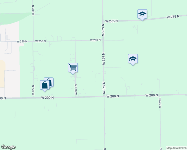 map of restaurants, bars, coffee shops, grocery stores, and more near 2130 West 220 North in Shipshewana