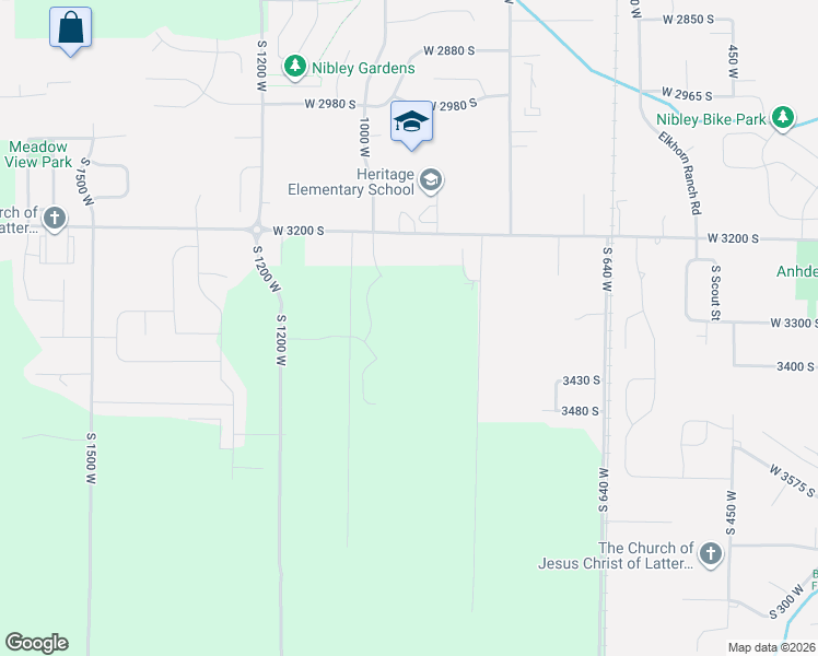 map of restaurants, bars, coffee shops, grocery stores, and more near 3394 South 960 West in Logan