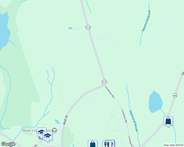 map of restaurants, bars, coffee shops, grocery stores, and more near 249 Wall Street in Hebron