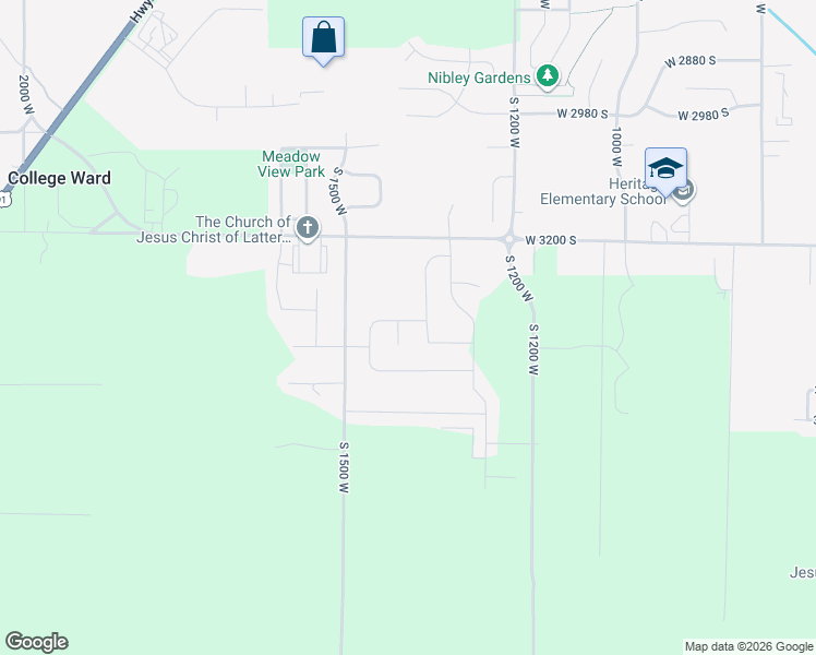 map of restaurants, bars, coffee shops, grocery stores, and more near 3296 South 1380 West in Logan