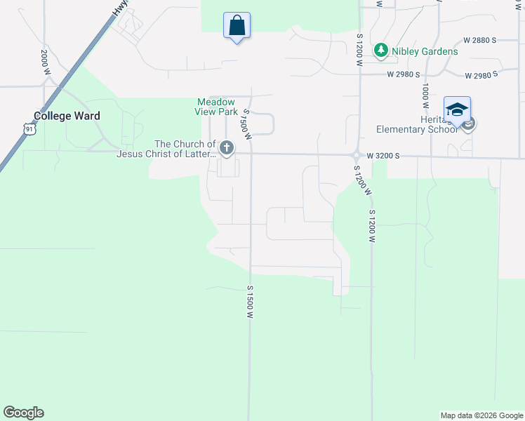 map of restaurants, bars, coffee shops, grocery stores, and more near 3045 South 1460 West in Logan
