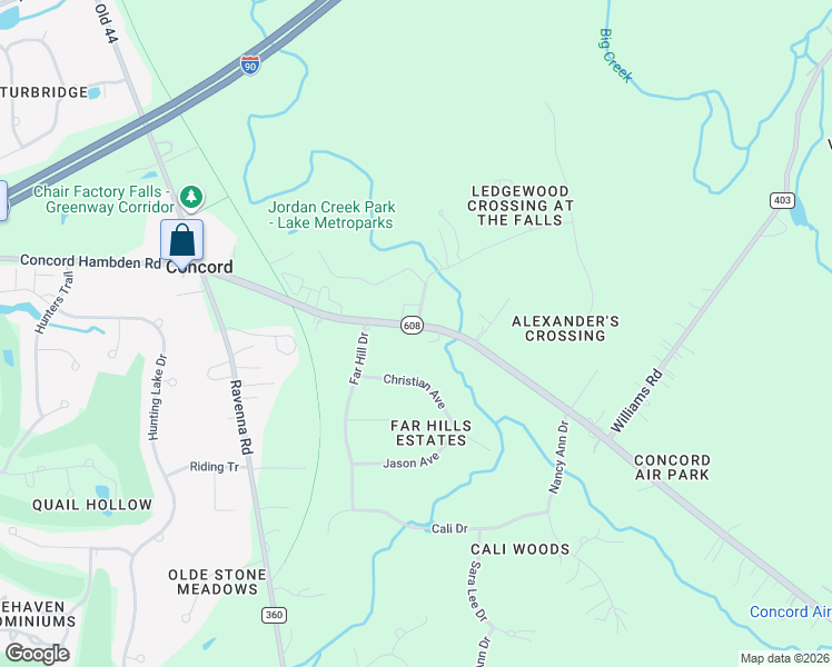 map of restaurants, bars, coffee shops, grocery stores, and more near 11786 Old State Road in Painesville