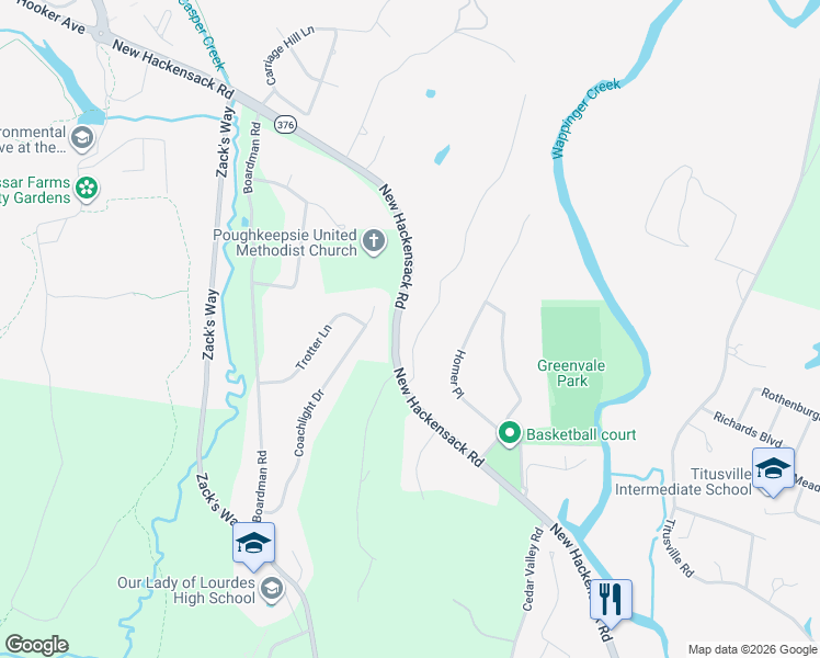 map of restaurants, bars, coffee shops, grocery stores, and more near 19 Ridgeview Road in Arlington
