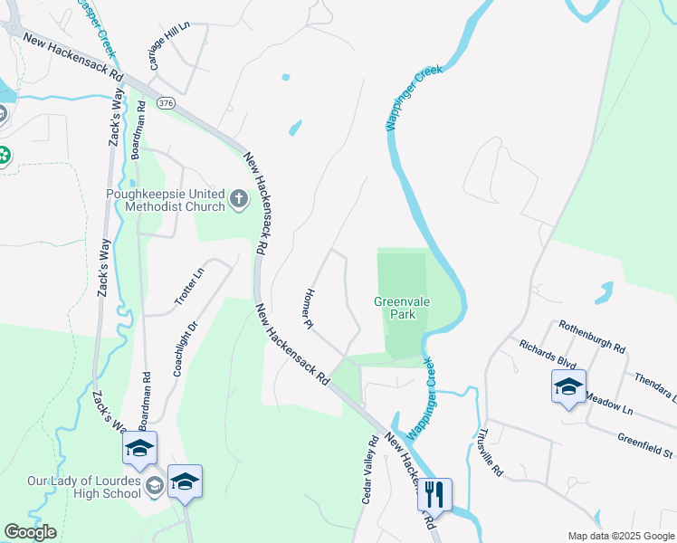 map of restaurants, bars, coffee shops, grocery stores, and more near 33 Greenvale Farms Road in Arlington