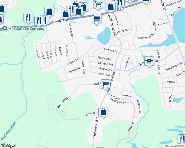map of restaurants, bars, coffee shops, grocery stores, and more near 54 Helen Avenue in Coventry