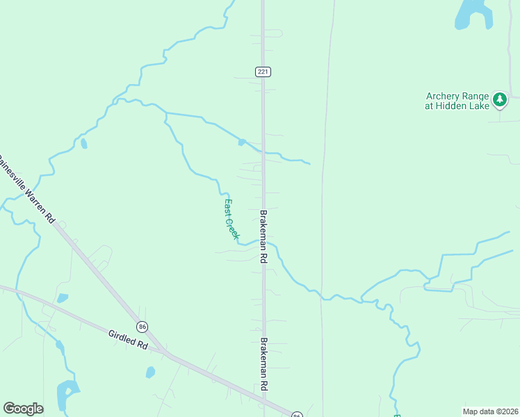 map of restaurants, bars, coffee shops, grocery stores, and more near 7250 Brakeman Road in Painesville