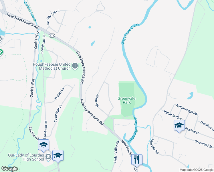 map of restaurants, bars, coffee shops, grocery stores, and more near 33 Greenvale Farms Road in Arlington