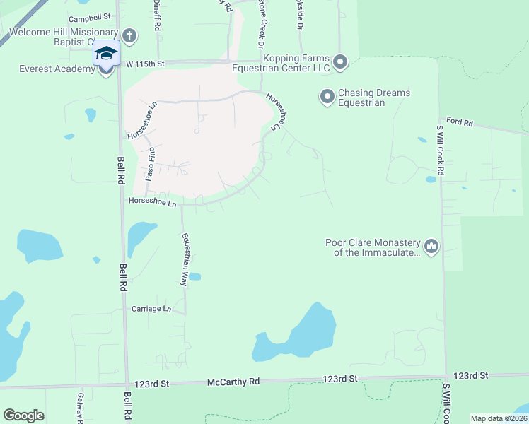 map of restaurants, bars, coffee shops, grocery stores, and more near 3 Split Rail in Lemont