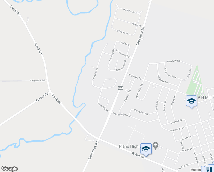 map of restaurants, bars, coffee shops, grocery stores, and more near 1012 Pauline Place in Plano