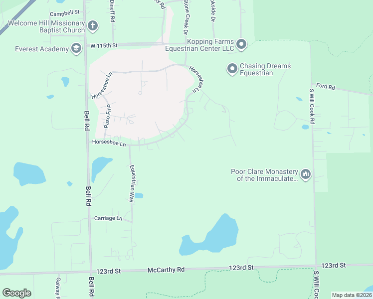 map of restaurants, bars, coffee shops, grocery stores, and more near 3 Split Rail in Lemont