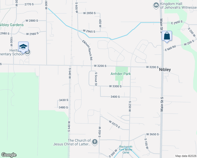 map of restaurants, bars, coffee shops, grocery stores, and more near South 470 East in River Heights