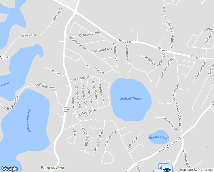 map of restaurants, bars, coffee shops, grocery stores, and more near 193 Lakeside Drive in Barnstable